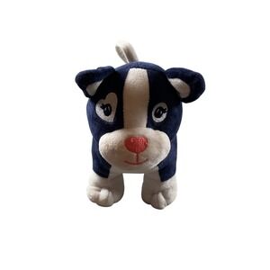 Gymboree Blue White Dog Plush Stuffed Animal Toy with Straps‎